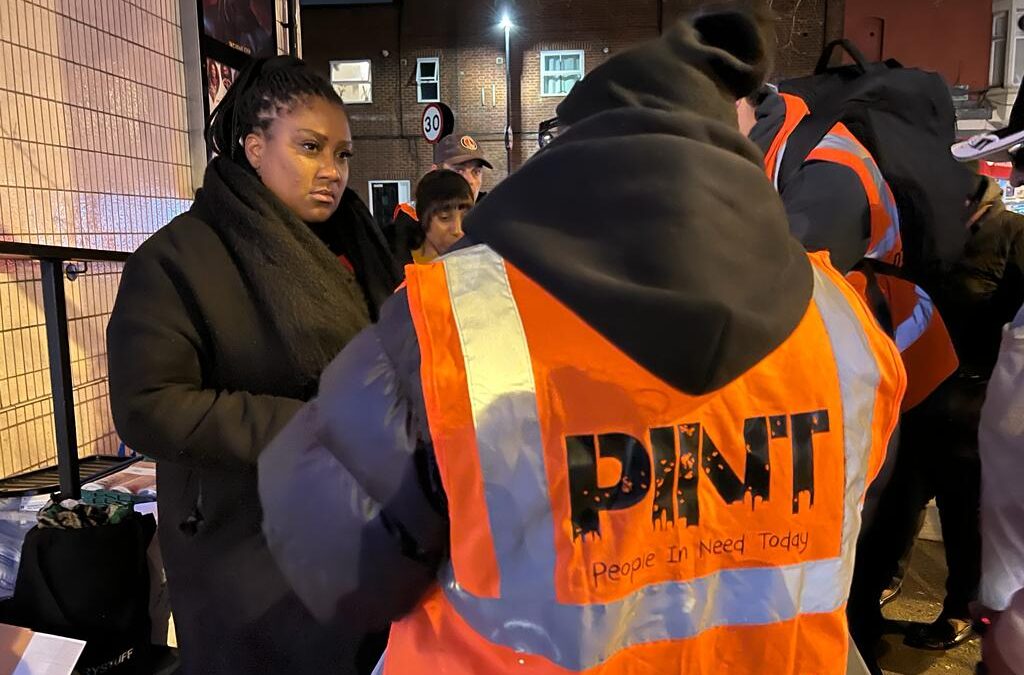 Joining PINT Giving’s Weekly Food Distribution Session Outside Streatham Odeon