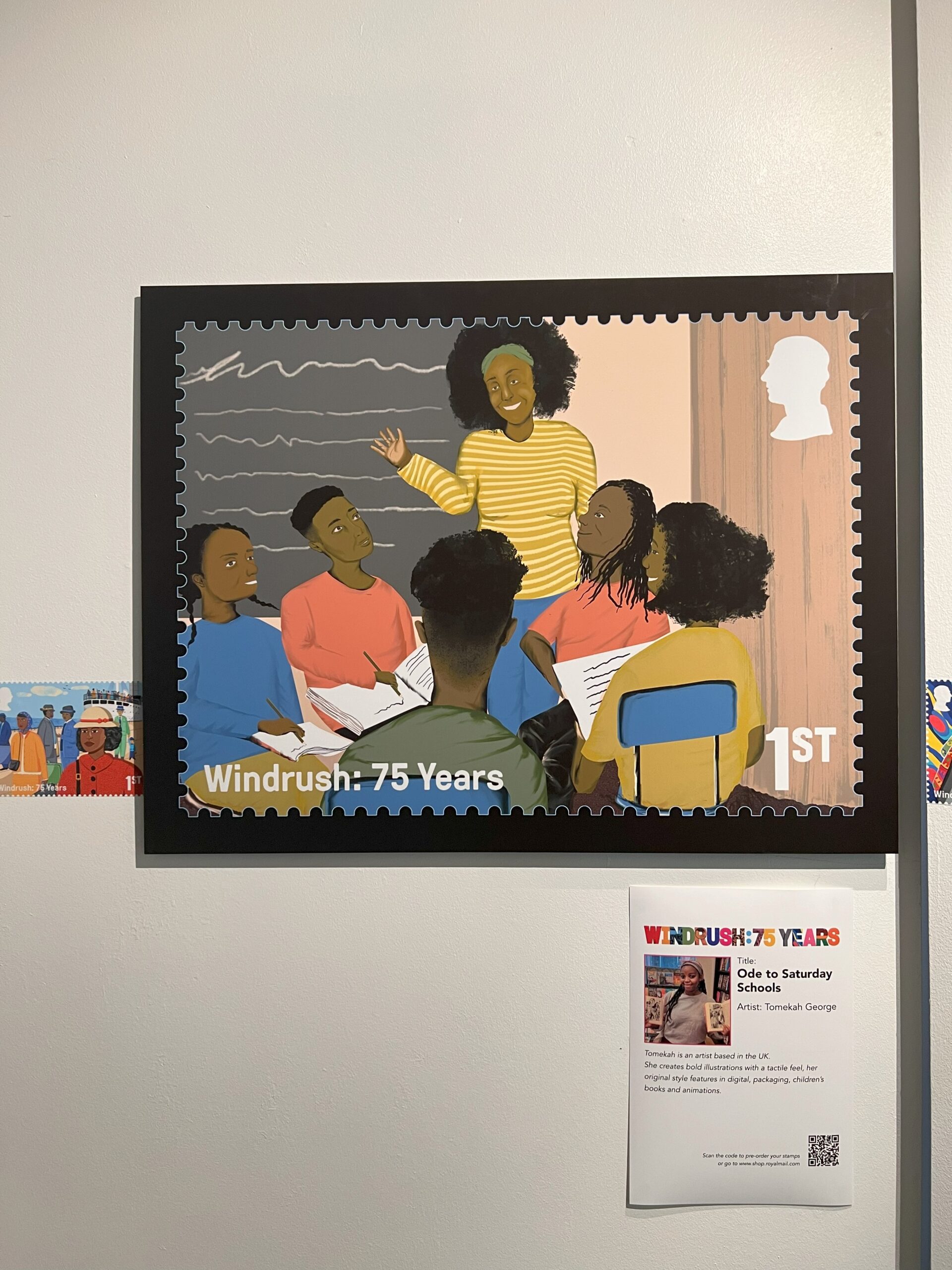 Design of a Black teacher teaching Black children 'Ode to Saturday Schools'