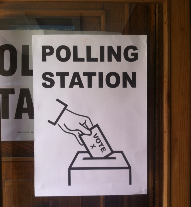 Polling station - register to vote